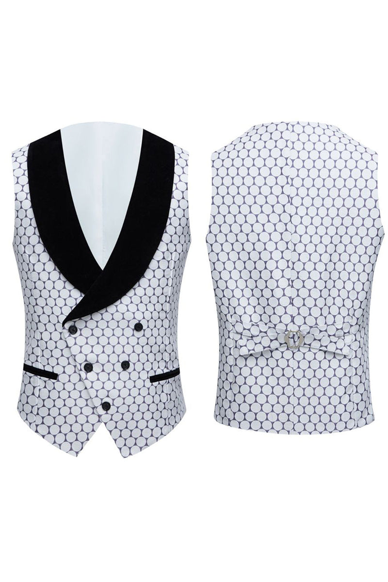 Load image into Gallery viewer, Biege Dots Jacquard 2 Piece Men's Prom Suits
