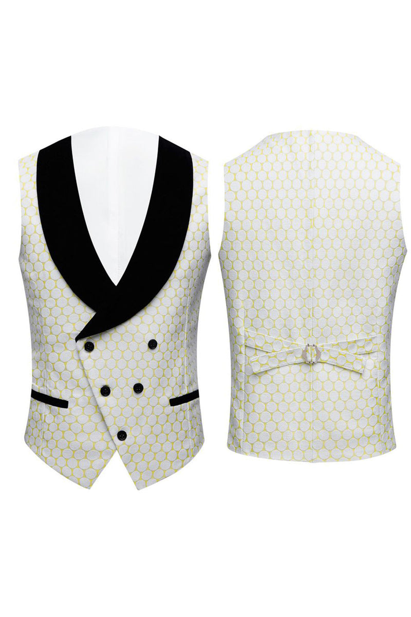 Load image into Gallery viewer, Biege Dots Jacquard 2 Piece Men's Prom Suits