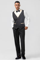 Load image into Gallery viewer, Black Shawl Lapel 3 Pieces One Button Men's Prom Suits