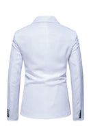 Load image into Gallery viewer, Black Notched Lapel Flower Men's Prom Blazer