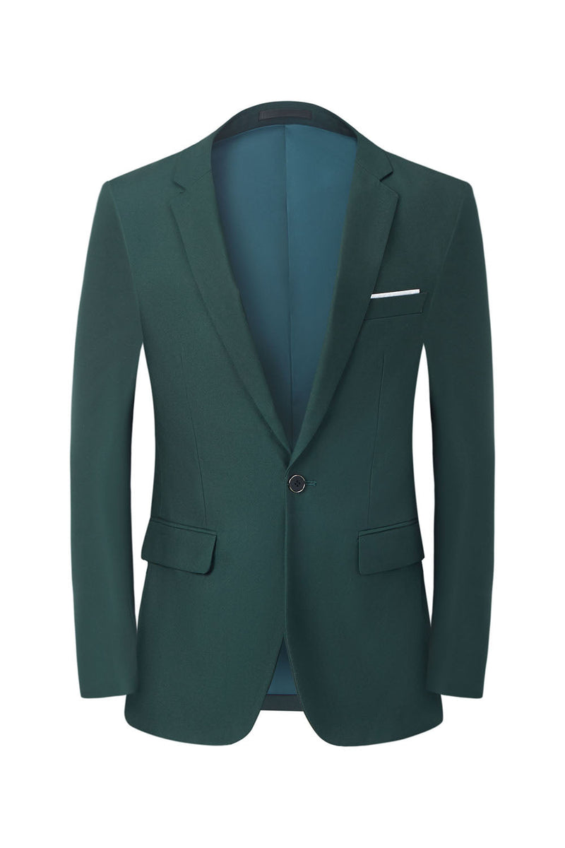 Load image into Gallery viewer, Men's Dark Green 2-Piece Notched Lapel Slim Fit Wedding Suits