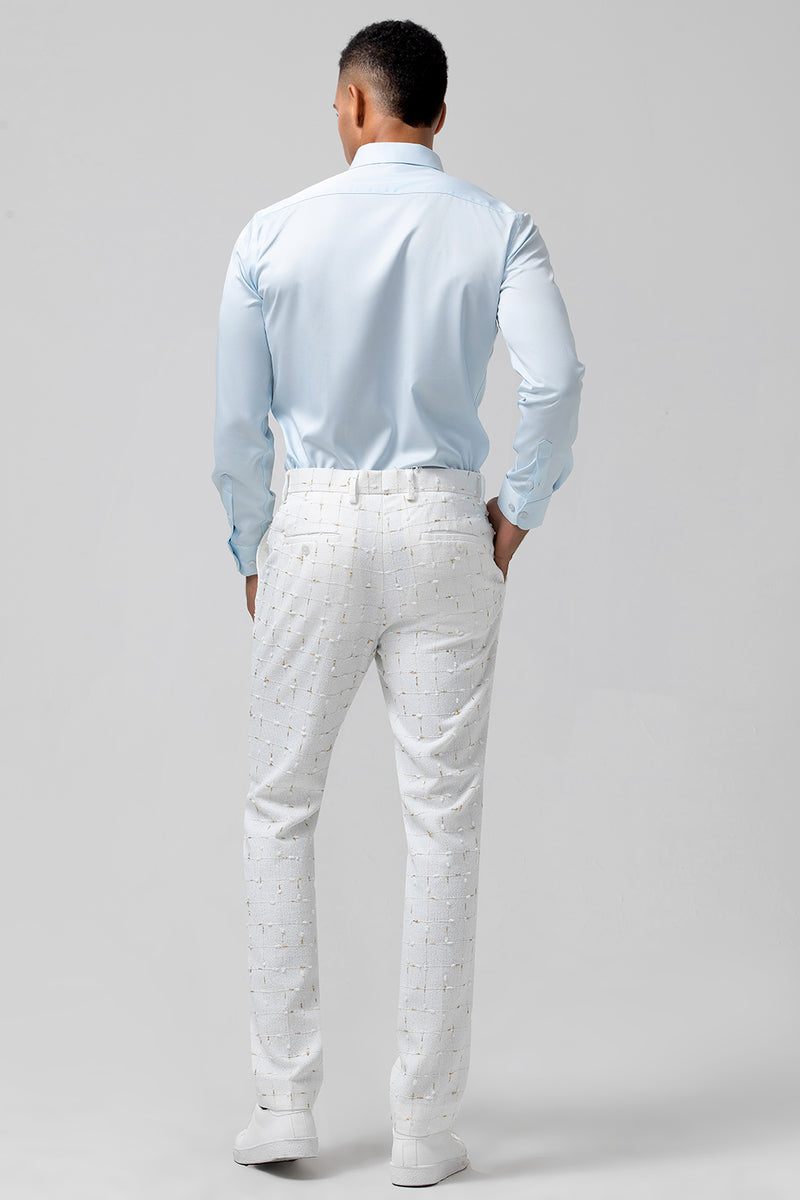 Load image into Gallery viewer, White Peak Lapel 2 Pieces Double Breasted Men's Prom Suits