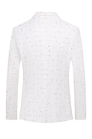 Load image into Gallery viewer, White Plaid Double Breasted 2 Piece Men's Prom Suits