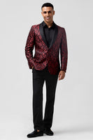 Load image into Gallery viewer, Red Shawl Lapel 2 Pieces Men's Prom Suits