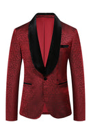 Load image into Gallery viewer, Red Jacquard 2 Piece Men's Prom Suits