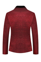 Load image into Gallery viewer, Red Jacquard 2 Piece Men's Prom Suits