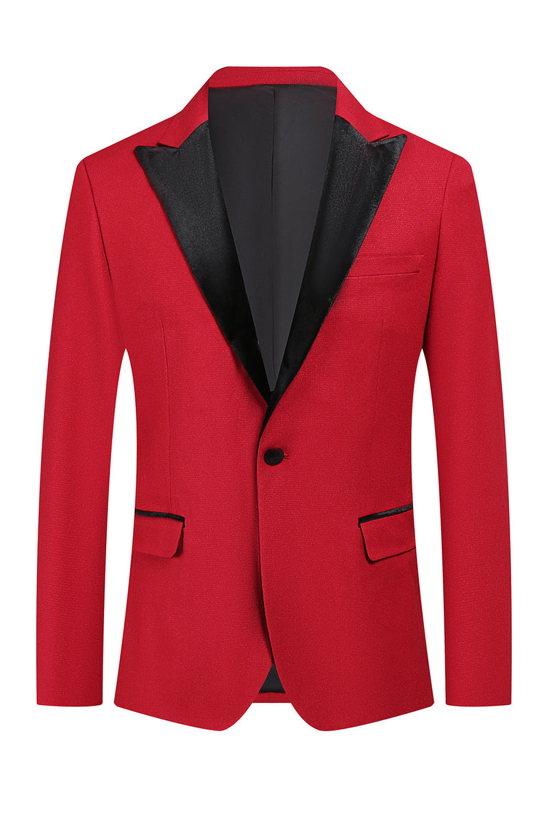 Load image into Gallery viewer, Red Peak Lapel One Button 2 Piece Men's Prom Suits