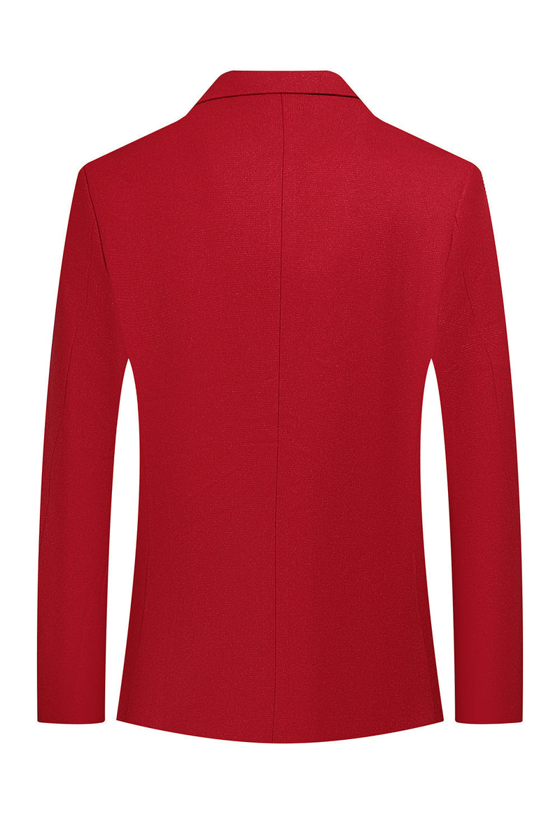 Load image into Gallery viewer, Red Peak Lapel One Button 2 Piece Men's Prom Suits