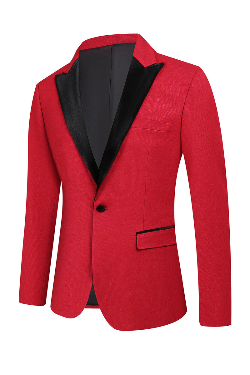 Load image into Gallery viewer, Red Peak Lapel One Button 2 Piece Men's Prom Suits