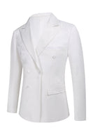 Load image into Gallery viewer, White Jacquard Double Breasted 2 Piece Men's Suits