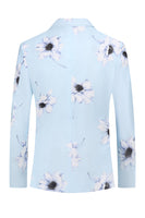Load image into Gallery viewer, Light Blue Peak Lapel 2 Piece Floral Men's Prom Suits