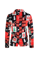 Load image into Gallery viewer, Red Christmas Tree Printed 3 Piece Men's Suits