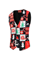 Load image into Gallery viewer, Red Christmas Tree Printed 3 Piece Men's Suits