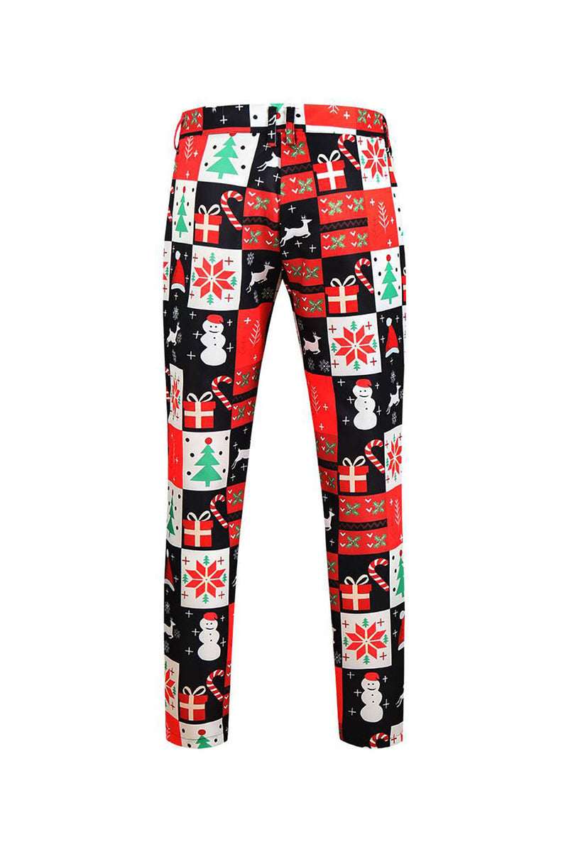 Load image into Gallery viewer, Red Christmas Tree Printed 3 Piece Men's Suits