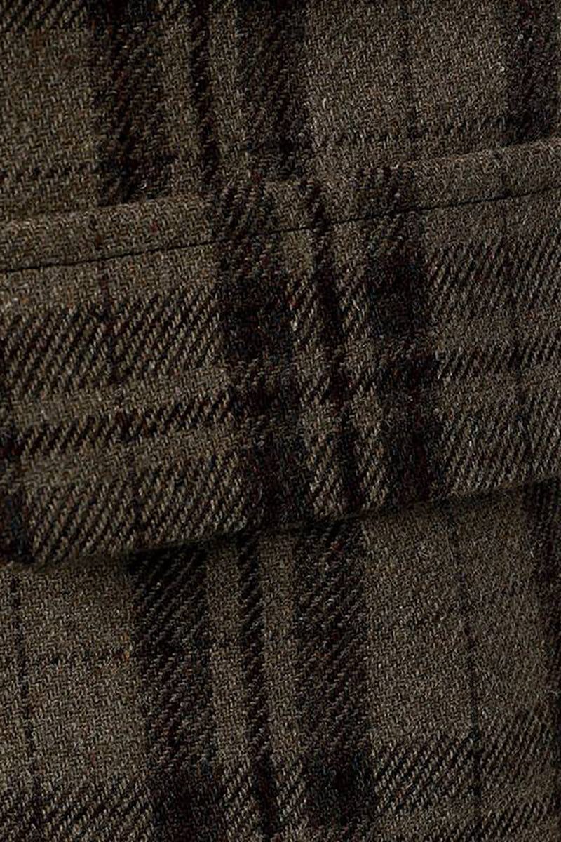 Load image into Gallery viewer, Dark Brown Striped Single Breasted Men's Retro Suit Vest