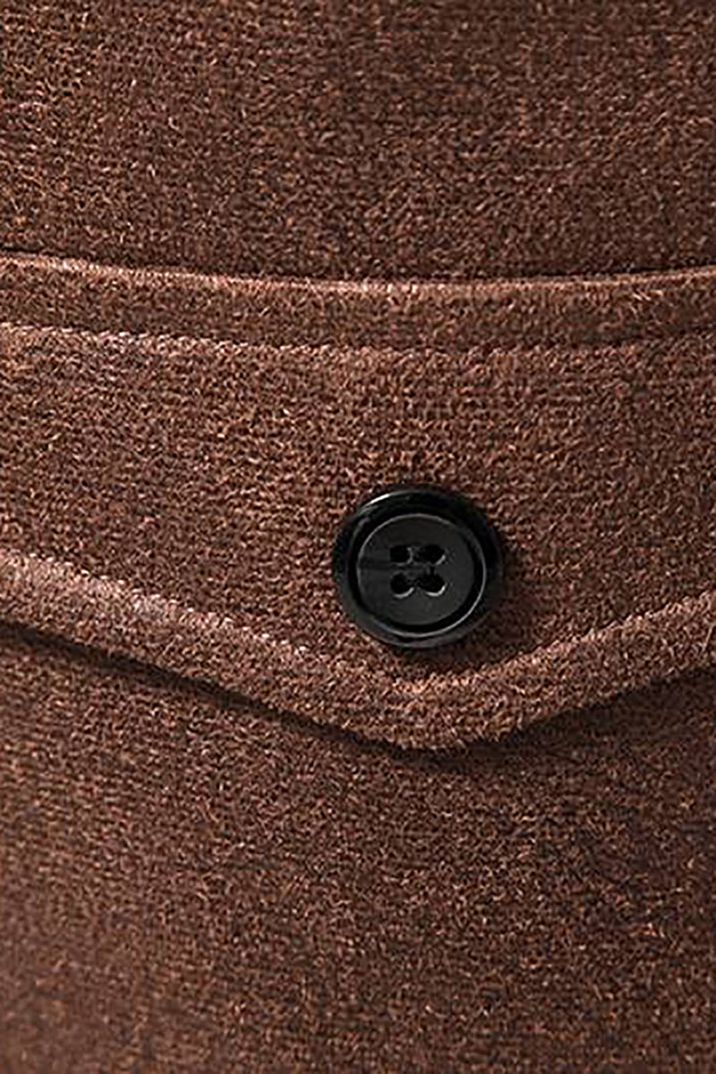 Load image into Gallery viewer, Brown V-Neck Suede Single-Breasted Men's Casual Vest