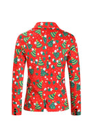 Load image into Gallery viewer, Men's Christmas Printed Red 3-Piece One Button Party Suits