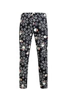 Load image into Gallery viewer, Men's Black Christmas Printed 3-Piece One Button Party Suits