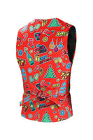 Load image into Gallery viewer, Men's Green Christmas Printed 3-Piece One Button Party Suits