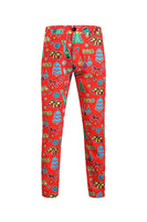Load image into Gallery viewer, Men's Green Christmas Printed 3-Piece One Button Party Suits
