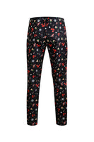 Load image into Gallery viewer, Men's Black Christmas Printed 3-Piece One Button Party Suits