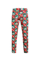 Load image into Gallery viewer, Notched Lapel One Button Santa Claus Printed Red Men's Suits