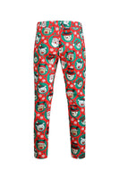 Load image into Gallery viewer, Notched Lapel One Button Santa Claus Printed Red Men's Suits