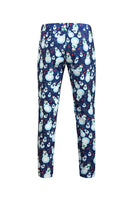 Load image into Gallery viewer, Notched Lapel One Button Blue Snowman Printed Men's Suits