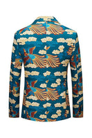 Load image into Gallery viewer, Blue Crane Jacquard Notched Lapel Men Blazer