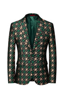 Load image into Gallery viewer, Silm Fit Notched Lapel Small Green Square Men's Prom Blazer