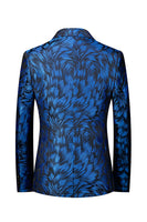 Load image into Gallery viewer, Notched Lapel One Button Royal Blue Men's Prom Blazer