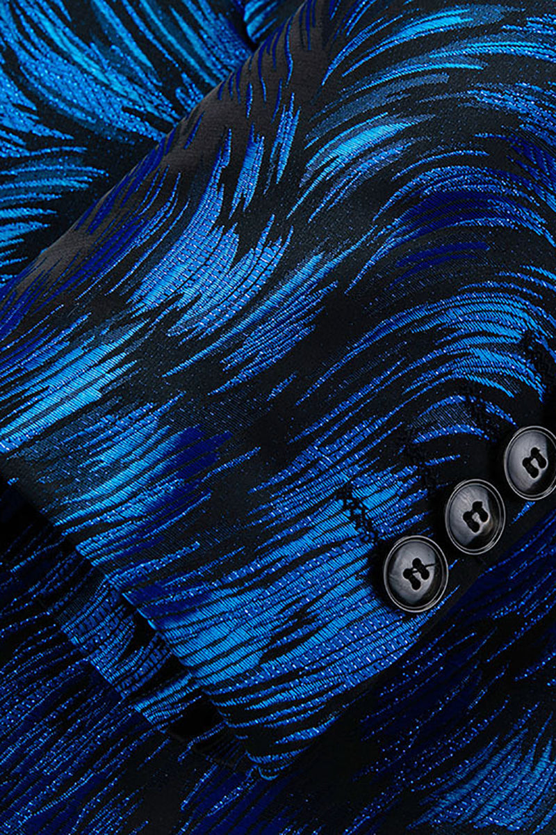 Load image into Gallery viewer, Notched Lapel One Button Royal Blue Men's Prom Blazer