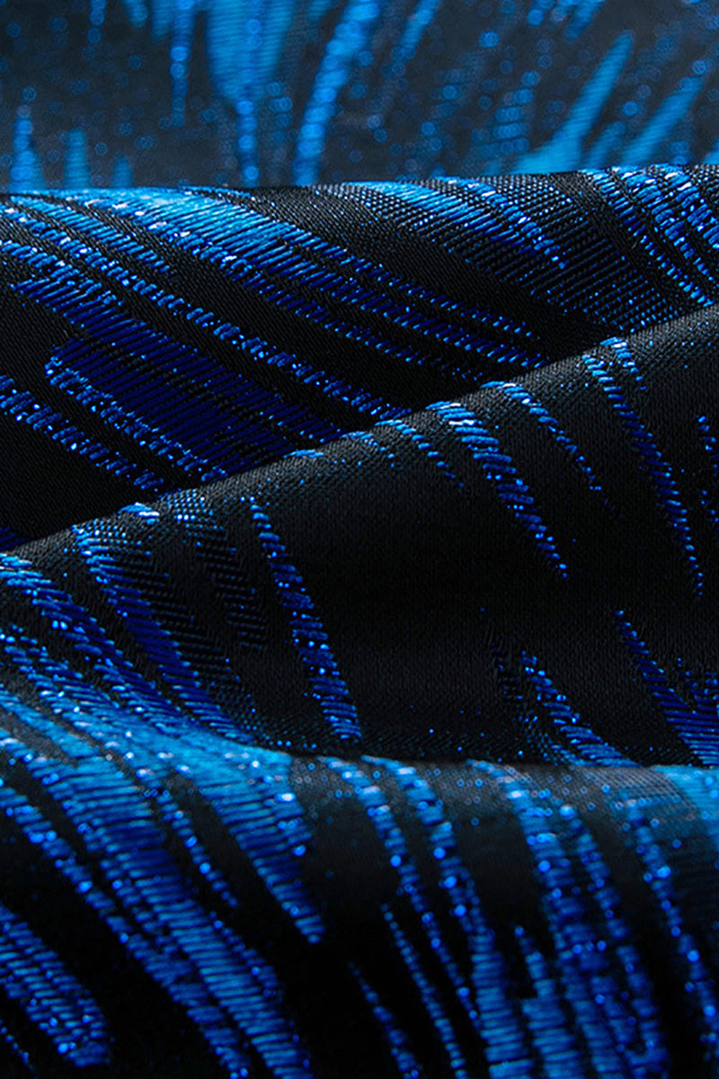 Load image into Gallery viewer, Notched Lapel One Button Royal Blue Men's Prom Blazer