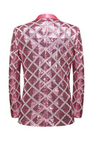 Load image into Gallery viewer, Shawl Lapel One Button Red Sequins Men's Prom Blazer