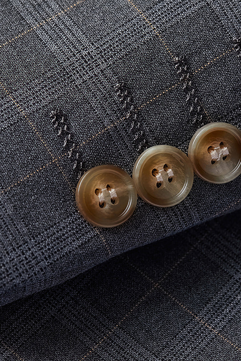 Load image into Gallery viewer, Silm Fit Notched Lapel Two Buttons Grey Men's Prom Suits