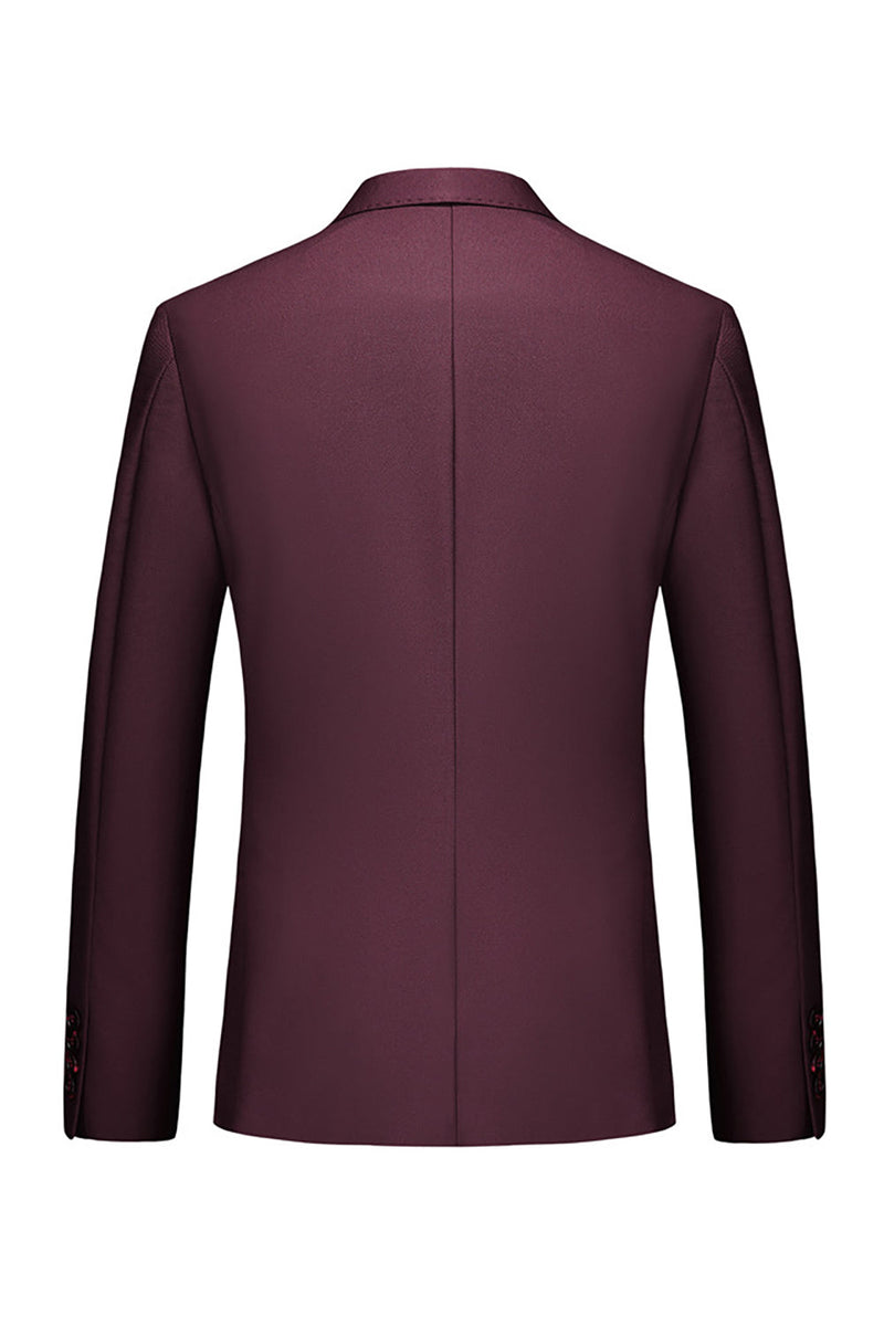 Load image into Gallery viewer, Notched Lapel Two Buttons Black Men's Prom Suits