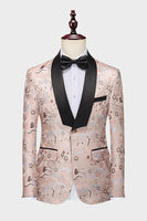Load image into Gallery viewer, Light Khaki Jacquard Shawl Lapel 2 Piece Men's Prom Suits