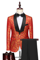 Load image into Gallery viewer, Orange Shawl Lapel 2 Piece Men's Prom Suits