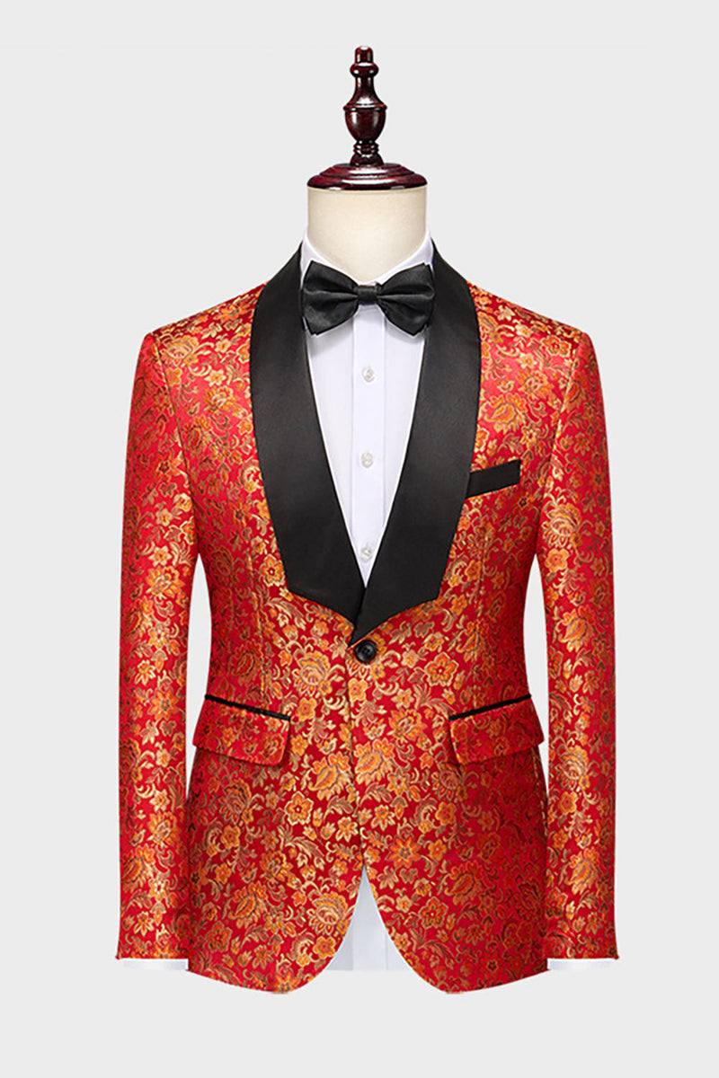 Load image into Gallery viewer, Orange Shawl Lapel 2 Piece Men's Prom Suits