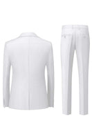 Load image into Gallery viewer, Black Grey 3 Piece Peak Lapel One Button Men's Suits