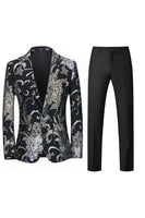 Load image into Gallery viewer, Light Pink Jacquard 2 Piece Notched Lapel  Men's Prom Suits