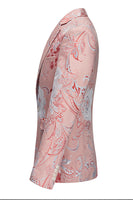 Load image into Gallery viewer, Light Pink Jacquard 2 Piece Notched Lapel  Men's Prom Suits