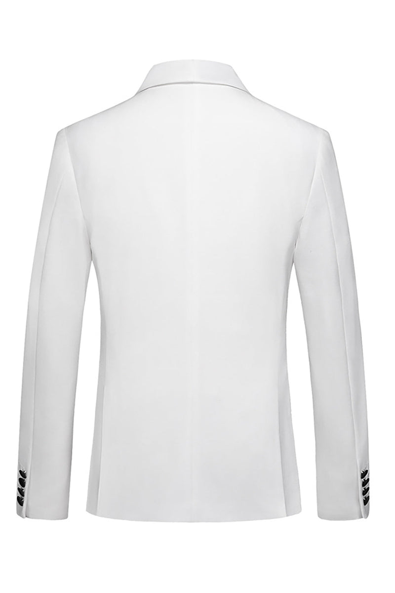Load image into Gallery viewer, White Double Breasted 2 Piece Lapel Men's Formal Suits
