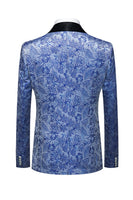 Load image into Gallery viewer, Light Blue Lapel Jacquard 3 Piece Men's Prom Suits