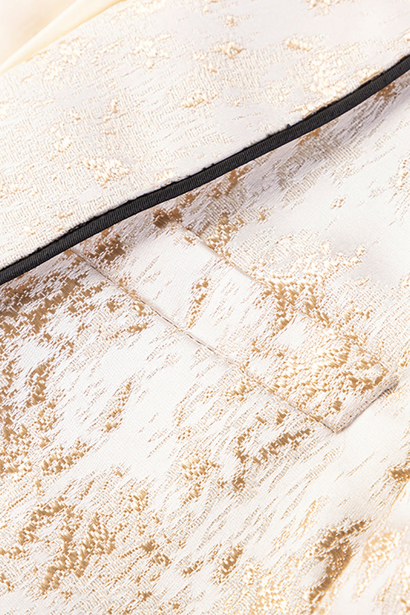 Load image into Gallery viewer, White Jacquard Men's Blazer