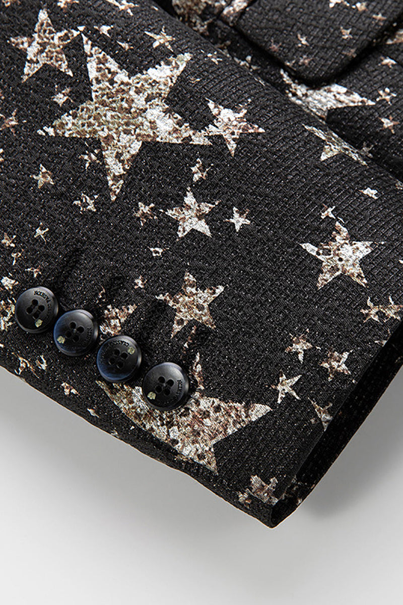 Load image into Gallery viewer, Black Stars Men's Prom Blazer