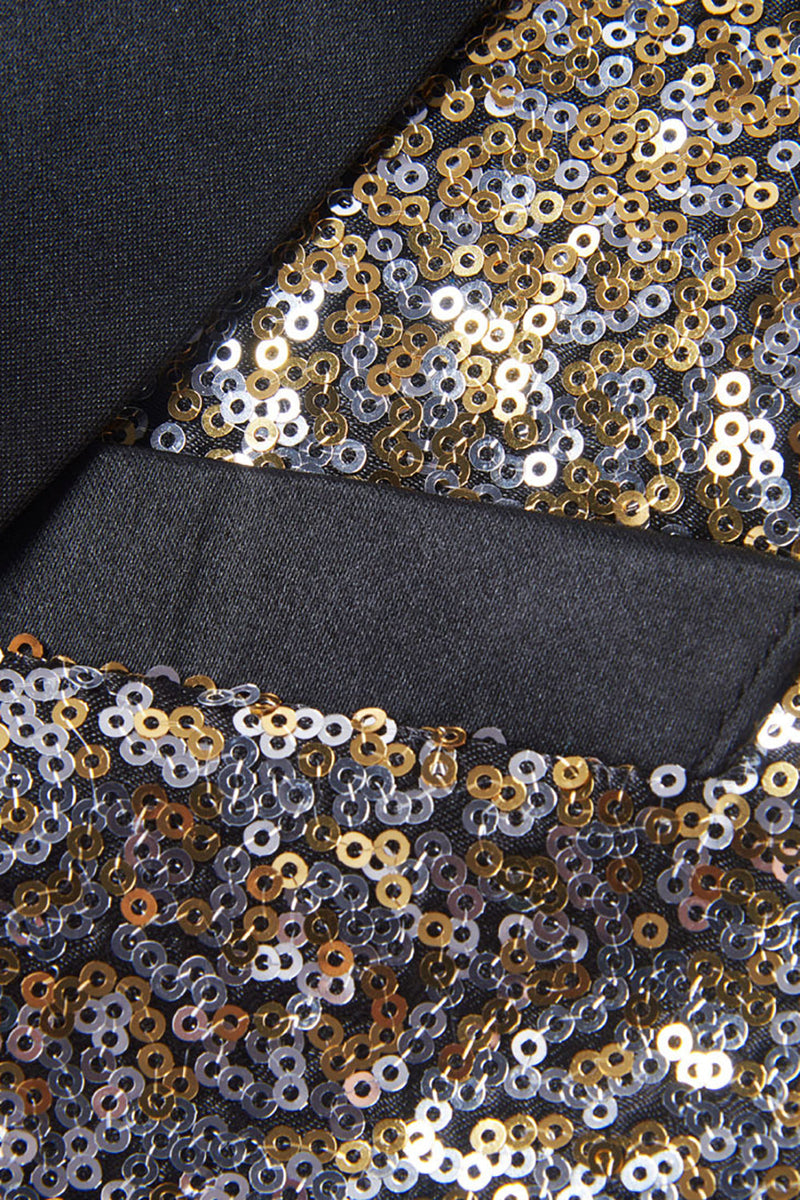 Load image into Gallery viewer, Men's 2 Piece Ombre Sequins Purple Slim Fit Notched Lapel Prom Suits