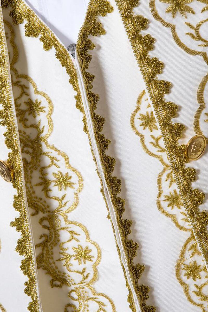 Load image into Gallery viewer, White Men's 3 Pieces Shawl Lapel Prom Suits