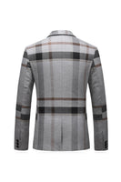 Load image into Gallery viewer, Grey Stripe Notched Lapel Men's 3 Pieces Suits