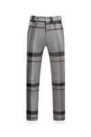 Load image into Gallery viewer, Grey Stripe Notched Lapel Men's 3 Pieces Suits